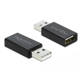   Delock USB 2.0 Adapter - A-típusú apa csatlakozó - A-típusú anya csatlakozó adat blokkoló