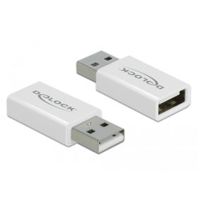   Delock USB 2.0 Adapter - A-típusú apa csatlakozó - A-típusú anya csatlakozó adat blokkoló (66530)