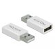 Delock USB 2.0 Adapter - A-típusú apa csatlakozó - A-típusú anya csatlakozó adat blokkoló (66530)
