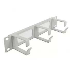   Delock 10" kábelrendező fésűs panel, 3 hurokkal 1U, szürke