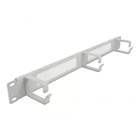   Delock 19" kábelrendező fésűs panel, 3 hurokkal 1U, szürke (66542)