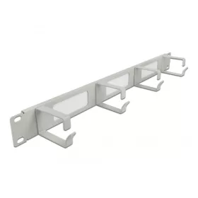   Delock 19" kábelrendező fésűs panel, 4 hurokkal 1U, szürke (66543)