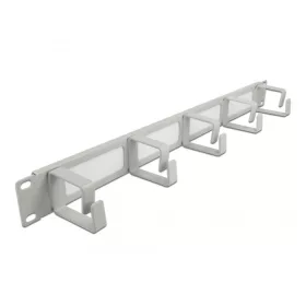   Delock 19" kábelrendező fésűs panel, 5 hurokkal 1U, szürke