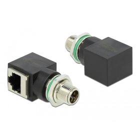   Delock M12 8 tűs X-kódolt apa - RJ45 anya hálózati adapter (66565)