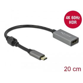   Delock Aktív USB Type-C  - HDMI átalakító (DP Alt Mode) 4K 60 Hz (HDR)