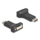 Delock Adapter DisplayPort 1.1-dugós csatlakozó   DVI-csatlakozóhüvely passzív fekete (66615)
