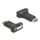 Delock Adapter DisplayPort 1.1-dugós csatlakozó   DVI-csatlakozóhüvely passzív fekete (66615)