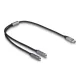 Delock Fejhallgató adapter USB Type-C  apa DAC 24 Bit / 96 kHz Hi-Res - 2 db. 3,5 mm-es, 3 tűs sztereo jack anya (66616)