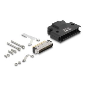   Delock 50 tűs kerettel rendelkező MDR fokos forrasztott csatlakozás apa (66635)