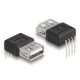 Delock Adapter A-típusú USB 2.0 anya   4 tű 90  szögben hajlítva (66637)