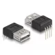 Delock Adapter A-típusú USB 2.0 anya   4 tű 90  szögben hajlítva (66637)