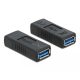 Delock USB 3.0 adapter A-típusú anya   A típusú anya (keresztezett) (66641)