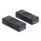Delock USB 3.0 adapter A-típusú anya   A típusú anya (keresztezett) (66641)