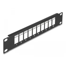 Delock 10  10 portos fekete Keystone Patch Panel (66676)