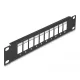Delock 10  10 portos fekete Keystone Patch Panel (66676)