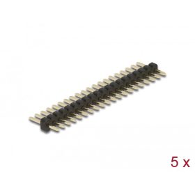   Delock Tűfejléc 20 tűs, 1,27 mm-es osztással, 1 soros, egyenes, 5 db. (66687)