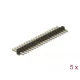 Delock Tűfejléc 20 tűs, 1,27 mm-es osztással, 1 soros, egyenes, 5 db. (66687)