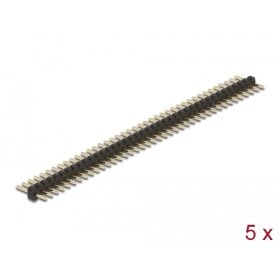   Delock Tűfejléc 40 tűs, 1,27 mm-es osztással, 1 soros, egyenes, 5 db. (66688)