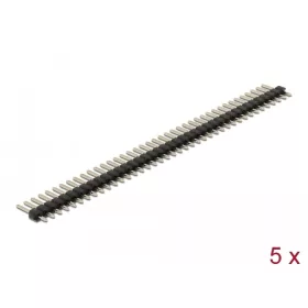   Delock Tűfejléc 40 tűs, 2,54 mm-es osztással, 1 soros, egyenes, 5 db. (66694)