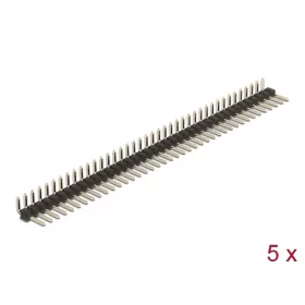   Delock Tűfejléc 40 tűs, 2,54 mm-es osztással, 1 soros, szögletes, 5 db. (66697)