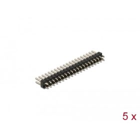   Delock Tűfejléc 20 tűs, 2,54 mm-es osztással, 2 soros, egyenes, 5 db. (66699)