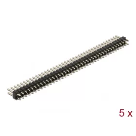   Delock Tűfejléc 40 tűs, 2,54 mm-es osztással, 2 soros, egyenes, 5 db. (66700)