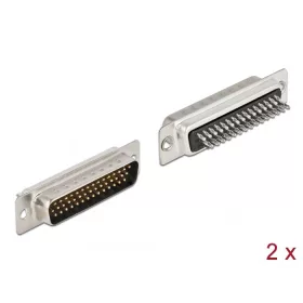   Delock D-Sub HD 44 tűs apa fém, forrasztható változat 2 db. (66707)