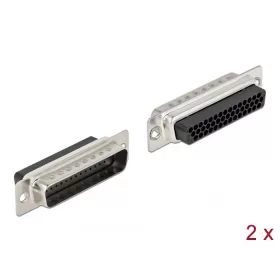 Delock D-Sub HD 44 tűs krimpelhető apa, fém 2 db. (66714)