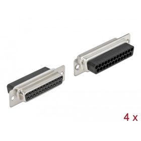 Delock D-Sub 25 tűs krimpelhető hüvely, fém 4 db.