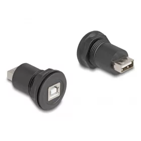   Delock USB 2.0 B-típusú   USB 2.0 A-típusú beépített csatlakozóval fekete (66744)