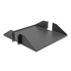   Delock 19  kétoldalas polc akár 46 kg teherbírással 500 mm mélységtől 2U sötétszürke (66748)