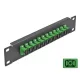 Delock 10  üvegszálas patch panel 12 portos SC Simplex zöld 1U fekete (66761)