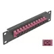 Delock 10  üvegszálas patch panel 12 portos SC Simplex ibolya 1U fekete