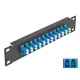 Delock 10  üvegszálas patch panel 12 portos LC Duplex kék 1U fekete