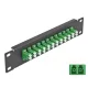 Delock 10  üvegszálas patch panel 12 portos LC Duplex zöld 1U fekete