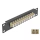 Delock 10  üvegszálas patch panel 12 portos LC Duplex bézs 1U fekete