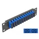 Delock 10  üvegszálas patch panel 12 portos SC Duplex kék 1U fekete