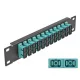 Delock 10  üvegszálas patch panel 12 portos SC Duplex vízkék 1U fekete
