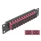 Delock 10  üvegszálas patch panel 12 portos SC Duplex ibolya 1U fekete