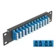 Delock 10  üvegszálas patch panel 12 portos LC Quad kék 1U fekete