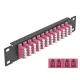 Delock 10  üvegszálas patch panel 12 portos LC Quad ibolya 1U fekete