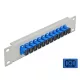 Delock 10  üvegszálas patch panel 12 portos SC Simplex kék 1U szürke