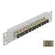 Delock 10  üvegszálas patch panel 12 portos SC Simplex bézs 1U szürke