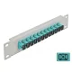 Delock 10  üvegszálas patch panel 12 portos SC Simplex vízkék 1U szürke