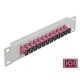 Delock 10  üvegszálas patch panel 12 portos SC Simplex ibolya 1U szürke