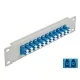 Delock 10  üvegszálas patch panel 12 portos LC Duplex kék 1U szürke
