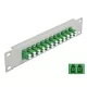 Delock 10  üvegszálas patch panel 12 portos LC Duplex zöld 1U szürke