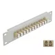 Delock 10  üvegszálas patch panel 12 portos LC Duplex bézs 1U szürke