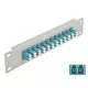 Delock 10  üvegszálas patch panel 12 portos LC Duplex vízkék 1U szürke