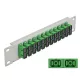 Delock 10  üvegszálas patch panel 12 portos SC Duplex zöld 1U szürke